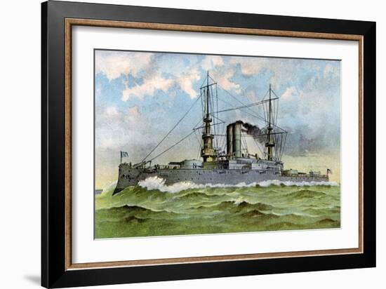 Uss 'Alabama, American Battleship, 1898-null-Framed Giclee Print