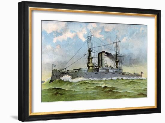 Uss 'Alabama, American Battleship, 1898-null-Framed Giclee Print