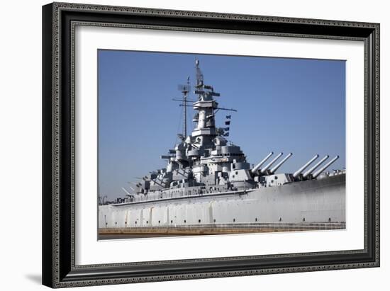 USS Alabama (BB-60), Mobile Bay, Alabama-Carol Highsmith-Framed Art Print