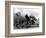 Uss Arizona Burning after the Japanese Attack on Pearl Harbor-Stocktrek Images-Framed Photographic Print