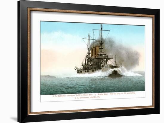 USS Battleship Nebraska-null-Framed Art Print