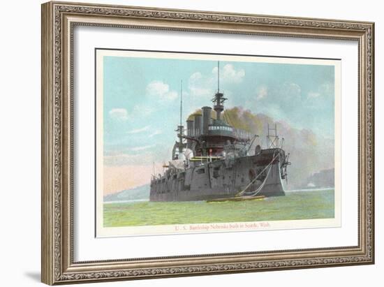 USS Battleship Nebraska-null-Framed Art Print