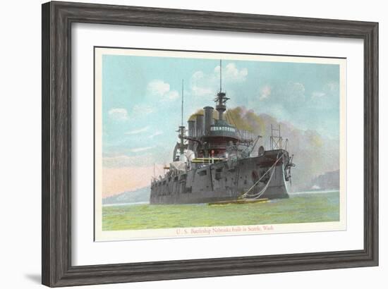 USS Battleship Nebraska--Framed Art Print