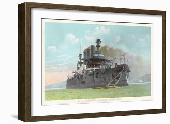 USS Battleship Nebraska-null-Framed Art Print