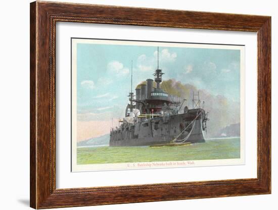 USS Battleship Nebraska-null-Framed Art Print