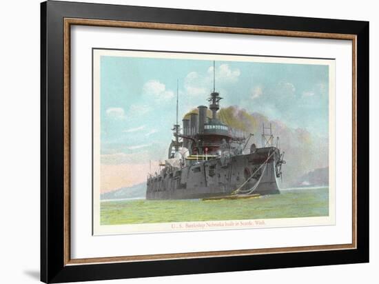 USS Battleship Nebraska-null-Framed Art Print