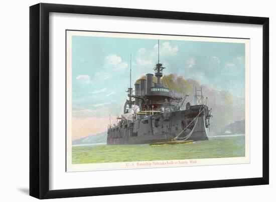 USS Battleship Nebraska-null-Framed Art Print