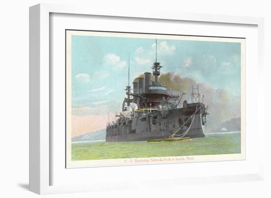 USS Battleship Nebraska-null-Framed Art Print