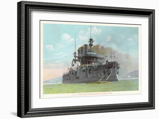 USS Battleship Nebraska-null-Framed Art Print