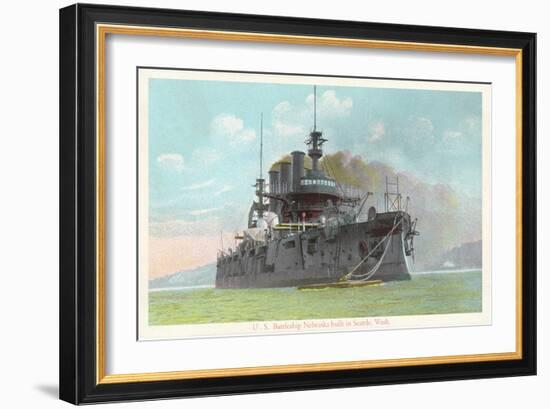 USS Battleship Nebraska--Framed Art Print