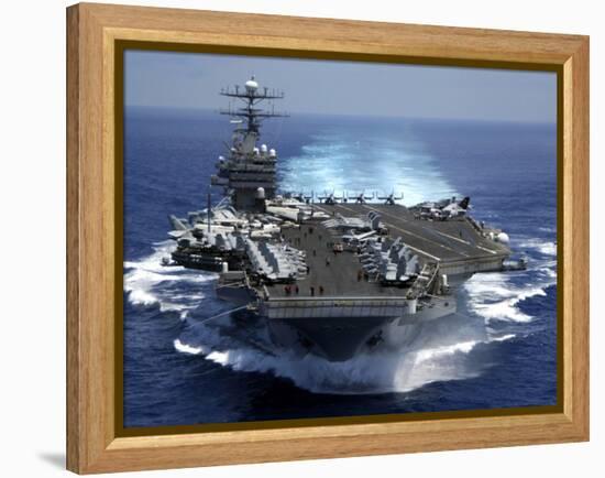 USS Carl Vinson in Indian Ocean During the Second Gulf War, Mar. 15, 2005-null-Framed Stretched Canvas