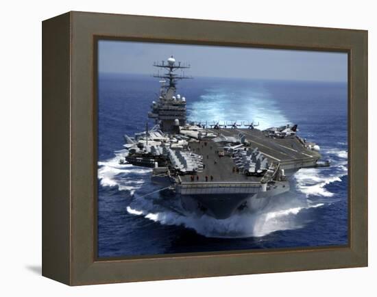 USS Carl Vinson in Indian Ocean During the Second Gulf War, Mar. 15, 2005-null-Framed Stretched Canvas