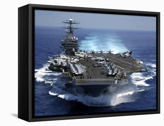 USS Carl Vinson in Indian Ocean During the Second Gulf War, Mar. 15, 2005-null-Framed Stretched Canvas