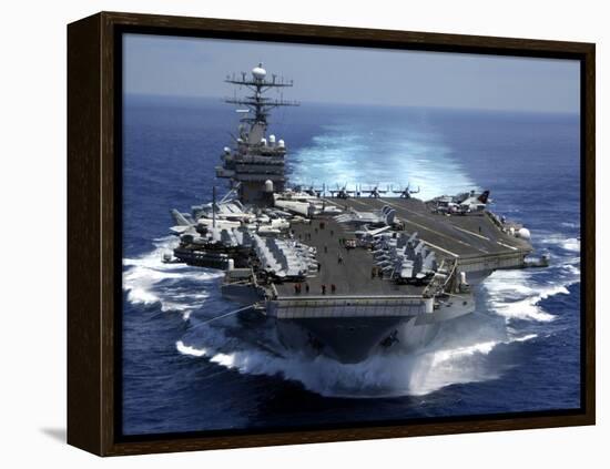 USS Carl Vinson in Indian Ocean During the Second Gulf War, Mar. 15, 2005-null-Framed Stretched Canvas