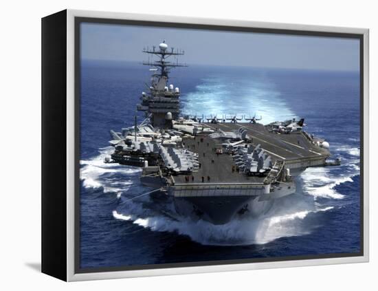 USS Carl Vinson in Indian Ocean During the Second Gulf War, Mar. 15, 2005-null-Framed Stretched Canvas