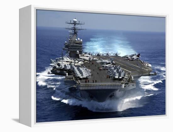 USS Carl Vinson in Indian Ocean During the Second Gulf War, Mar. 15, 2005-null-Framed Stretched Canvas