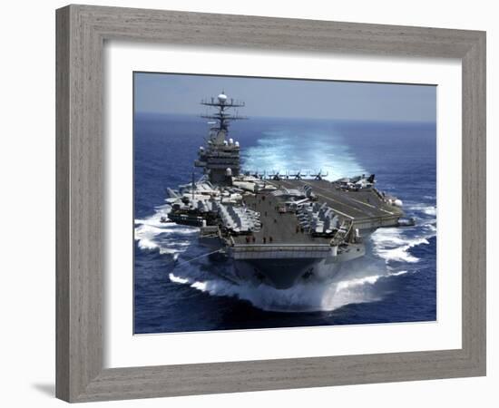 USS Carl Vinson in Indian Ocean During the Second Gulf War, Mar. 15, 2005-null-Framed Photo