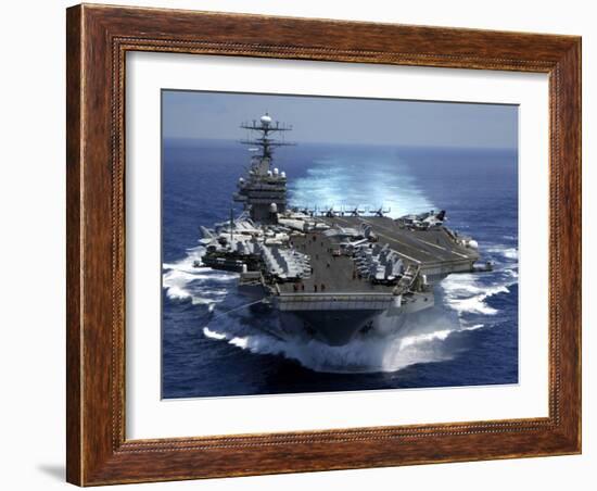 USS Carl Vinson in Indian Ocean During the Second Gulf War, Mar. 15, 2005-null-Framed Photo