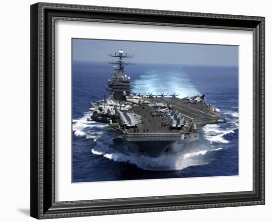 USS Carl Vinson in Indian Ocean During the Second Gulf War, Mar. 15, 2005-null-Framed Photo