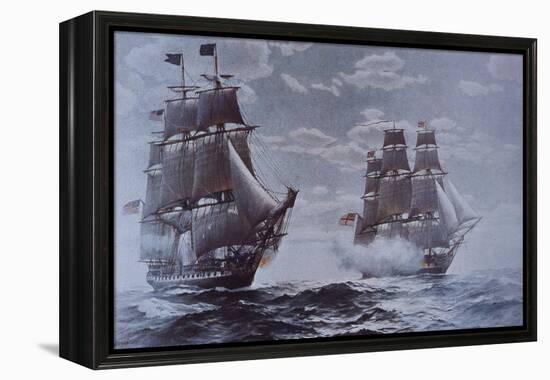 USS Constitution and HMS Java-null-Framed Premier Image Canvas