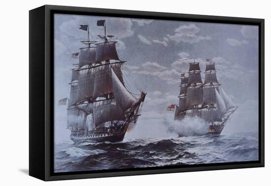 USS Constitution and HMS Java-null-Framed Premier Image Canvas