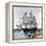 USS "Constitution" Being Towed Out of Boston Harbor, 1812-null-Framed Premier Image Canvas