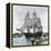 USS "Constitution" Being Towed Out of Boston Harbor, 1812-null-Framed Premier Image Canvas