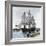 USS "Constitution" Being Towed Out of Boston Harbor, 1812-null-Framed Giclee Print