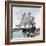 USS "Constitution" Being Towed Out of Boston Harbor, 1812-null-Framed Giclee Print