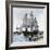 USS "Constitution" Being Towed Out of Boston Harbor, 1812-null-Framed Giclee Print