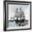 USS "Constitution" Being Towed Out of Boston Harbor, 1812-null-Framed Giclee Print