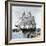 USS "Constitution" Being Towed Out of Boston Harbor, 1812-null-Framed Giclee Print