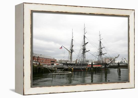 USS Constitution Docked in Boston, Massachusetts. This is a Popular Site along the Freedom Trail-pdb1-Framed Stretched Canvas