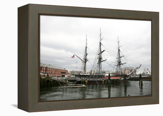 USS Constitution Docked in Boston, Massachusetts. This is a Popular Site along the Freedom Trail-pdb1-Framed Stretched Canvas