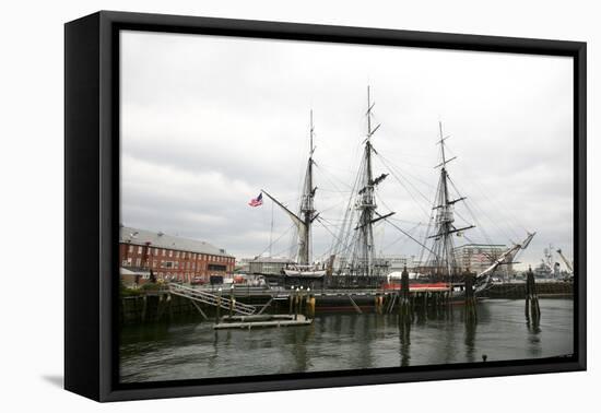 USS Constitution Docked in Boston, Massachusetts. This is a Popular Site along the Freedom Trail-pdb1-Framed Stretched Canvas