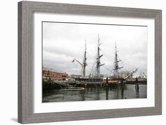 USS Constitution Docked in Boston, Massachusetts. This is a Popular Site along the Freedom Trail-pdb1-Framed Premium Photographic Print