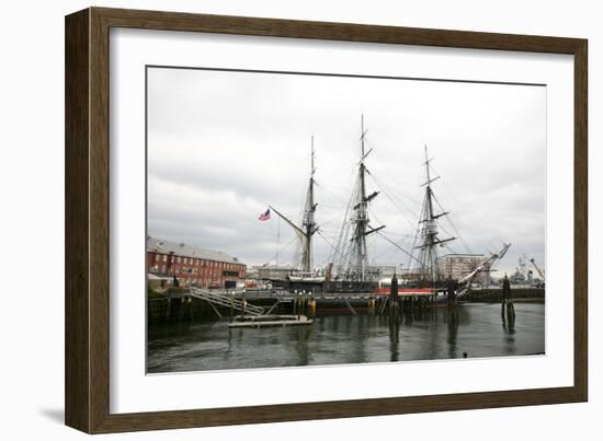 USS Constitution Docked in Boston, Massachusetts. This is a Popular Site along the Freedom Trail-pdb1-Framed Premium Photographic Print