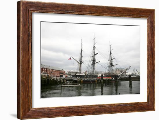 USS Constitution Docked in Boston, Massachusetts. This is a Popular Site along the Freedom Trail-pdb1-Framed Premium Photographic Print