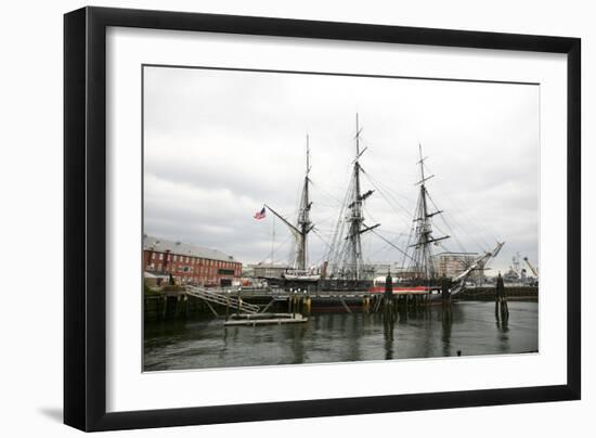 USS Constitution Docked in Boston, Massachusetts. This is a Popular Site along the Freedom Trail-pdb1-Framed Premium Photographic Print