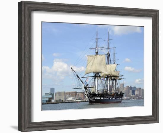 USS Constitution in the Boston Harbor-null-Framed Photographic Print