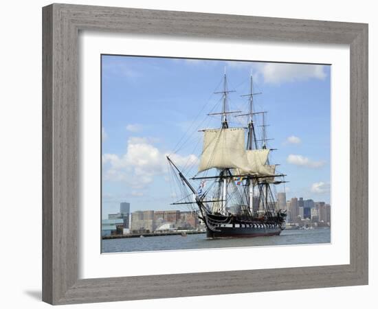 USS Constitution in the Boston Harbor-null-Framed Photographic Print