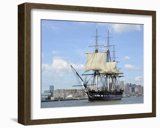 USS Constitution in the Boston Harbor-null-Framed Photographic Print