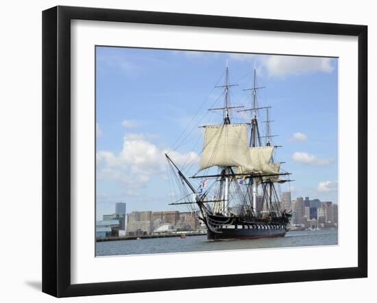 USS Constitution in the Boston Harbor-null-Framed Photographic Print