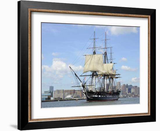 USS Constitution in the Boston Harbor-null-Framed Photographic Print