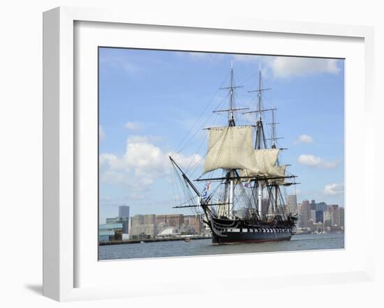 USS Constitution in the Boston Harbor-null-Framed Photographic Print