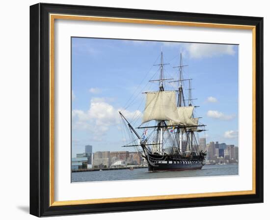 USS Constitution in the Boston Harbor-null-Framed Photographic Print