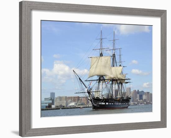 USS Constitution in the Boston Harbor-null-Framed Photographic Print