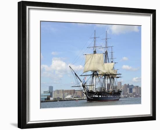 USS Constitution in the Boston Harbor-null-Framed Photographic Print