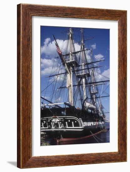 USS Constitution "Old Ironsides" Docked in Boston-null-Framed Photographic Print