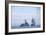 USS Constitution "Old Ironsides" Under Sail, Escorted by Modern US Navy Frigate, 1997-null-Framed Photographic Print